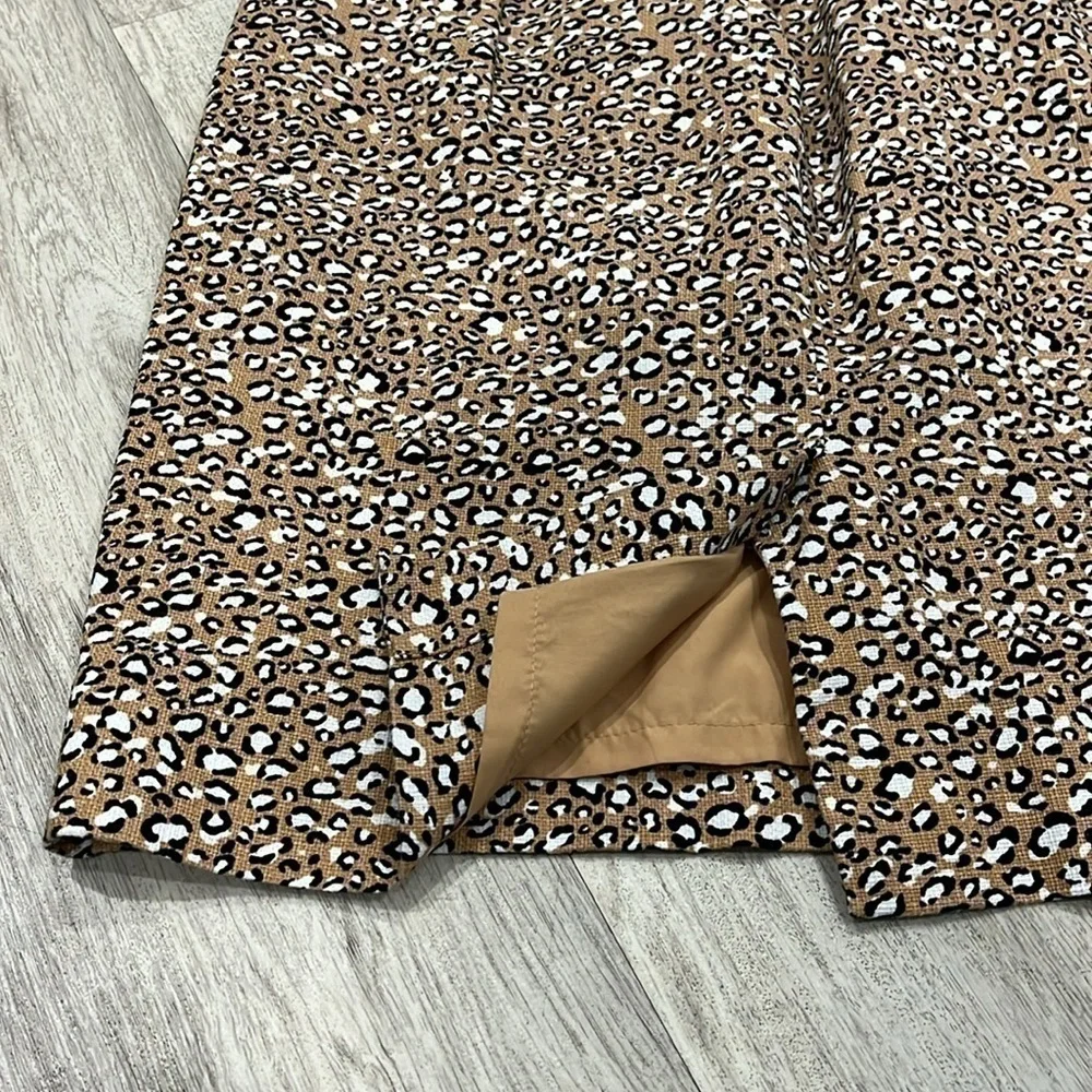 Like-New J. Crew classy cotton animal print dress woman’s 4